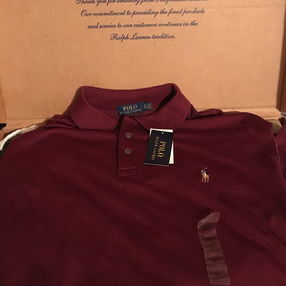 Polo Ralph Lauren Men's Burgundy Polo Shirt XXL
